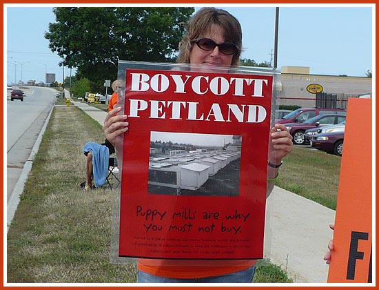 Protest, Pewaukee Petland, 23 August 2008