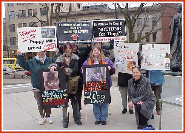 A group of demonstrators participating in the Pet March on the Capitol.